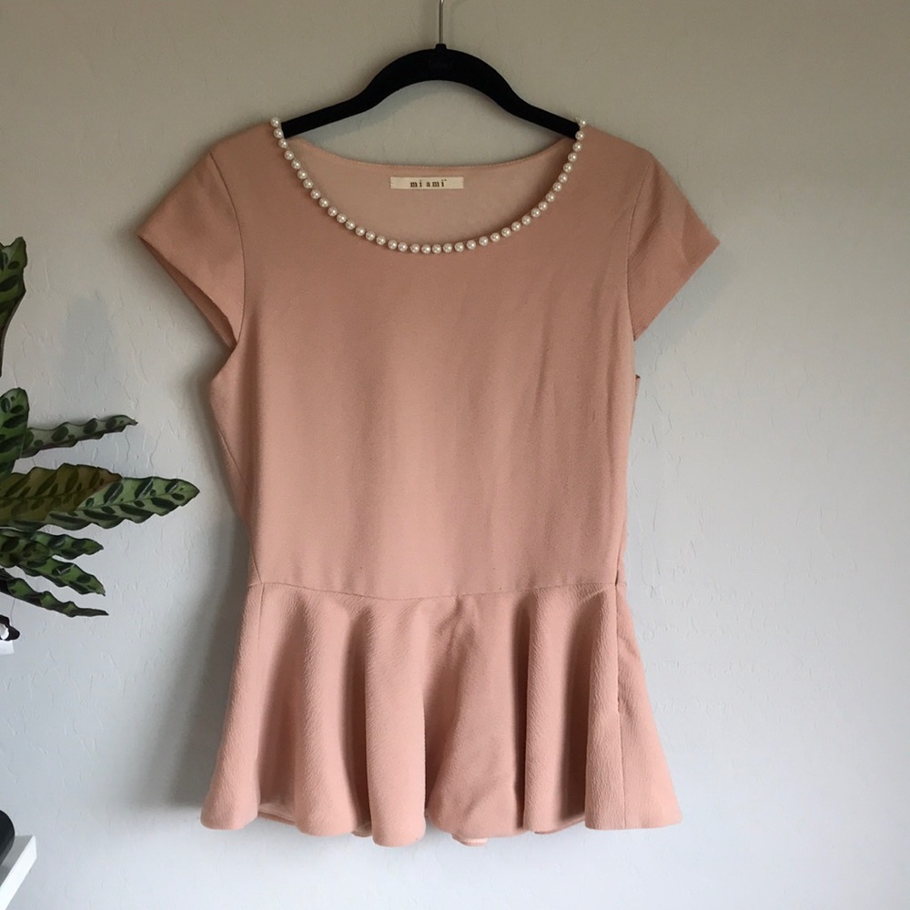 Francesca’s Collections Miami Pearl Neck Top